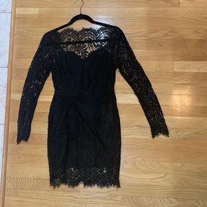 Black Lace Cocktail Dress